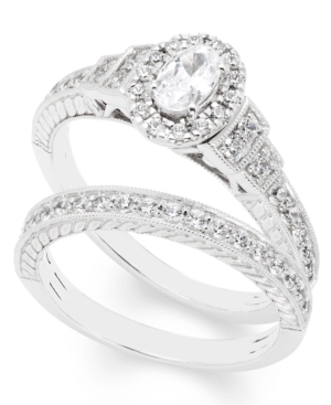 Certified Diamond (1 ct tw) Bridal Set in 14k White Gold