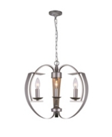 Cwi Lighting Verbena 3 Light Chandelier - Pewter