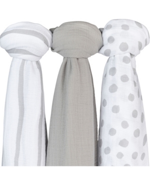 Adrienne Vittadini Bambini Muslin Cotton Swaddles 3 Pack