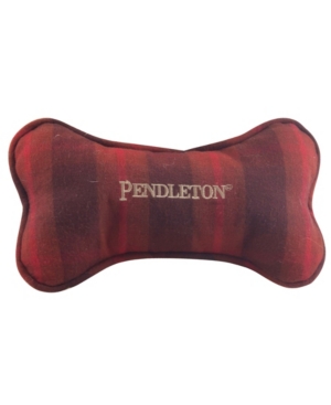 Pendleton Plaid Pet Blanket & Toy Bone Set In Red Ombre