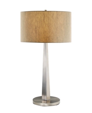 Artiva Usa Luxor Contemporary 32" Square-Tapered Table Lamp with Marble Base and Rounded Tan Shade