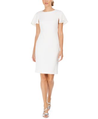 calvin klein white sheath dress