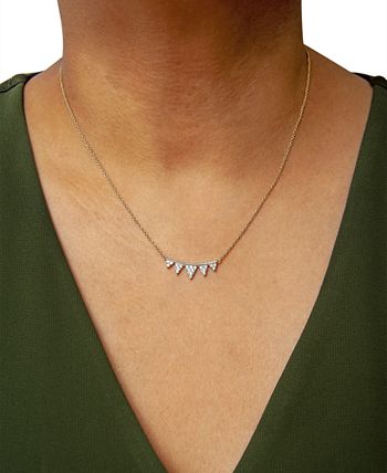 Wrapped - Diamond Triangle 18" Pendant Necklace (1/4 ct. t.w.) in 14k Gold