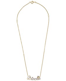 Diamond Princess 18" Pendant Necklace (1/6 ct. t.w.) in 14k Gold, Created for Macy's