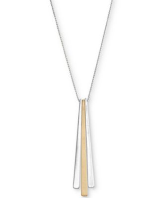 Lucky Brand - Two-Tone Stick Pendant Long Necklace