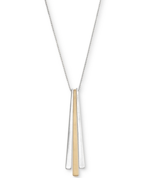 image of Lucky Brand Two-Tone Stick Pendant Long Necklace, 30