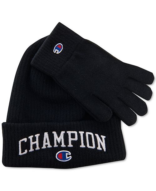 Champion Men S Beanie Gloves Set Created For Macy S Reviews