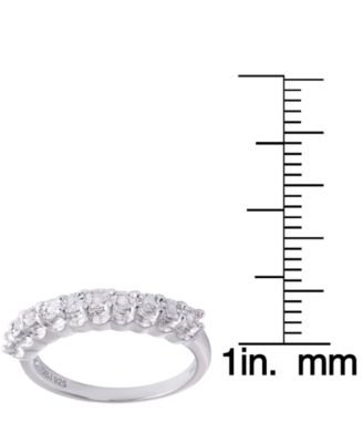 Macy's Diamond 1/10 ct. t.w. Miracle Plate Band Ring in Sterling Silver