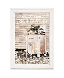 Fresh Laundry by Lori Deiter, Ready to hang Framed Print, White Frame, 15" x 21"