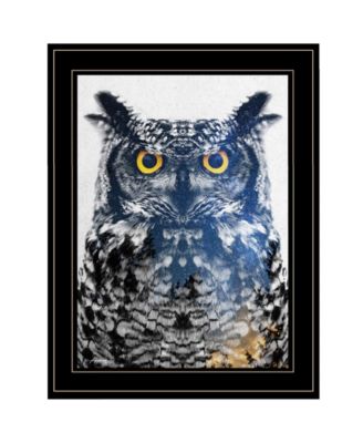 Night Owl by andreas Lie, Ready to hang Framed Print, Black Frame, 15" x 19"