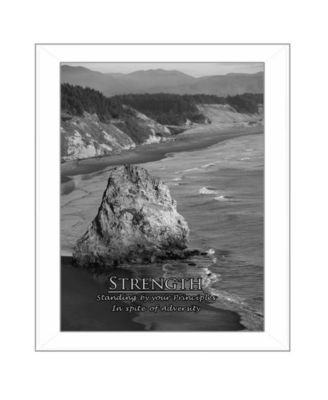 Strength By Trendy Decor4U, Printed Wall Art, Ready to hang, White Frame, 18" x 14"