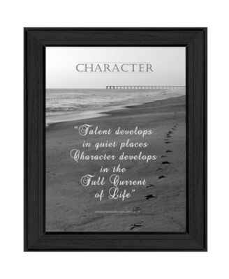 Character By Trendy Decor4U, Printed Wall Art, Ready to hang, Black Frame, 15" x 19"
