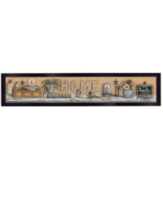 Where Family and Friends Gather by Mary Ann June, Ready to hang Framed Print, Black Frame, 38" x 8"