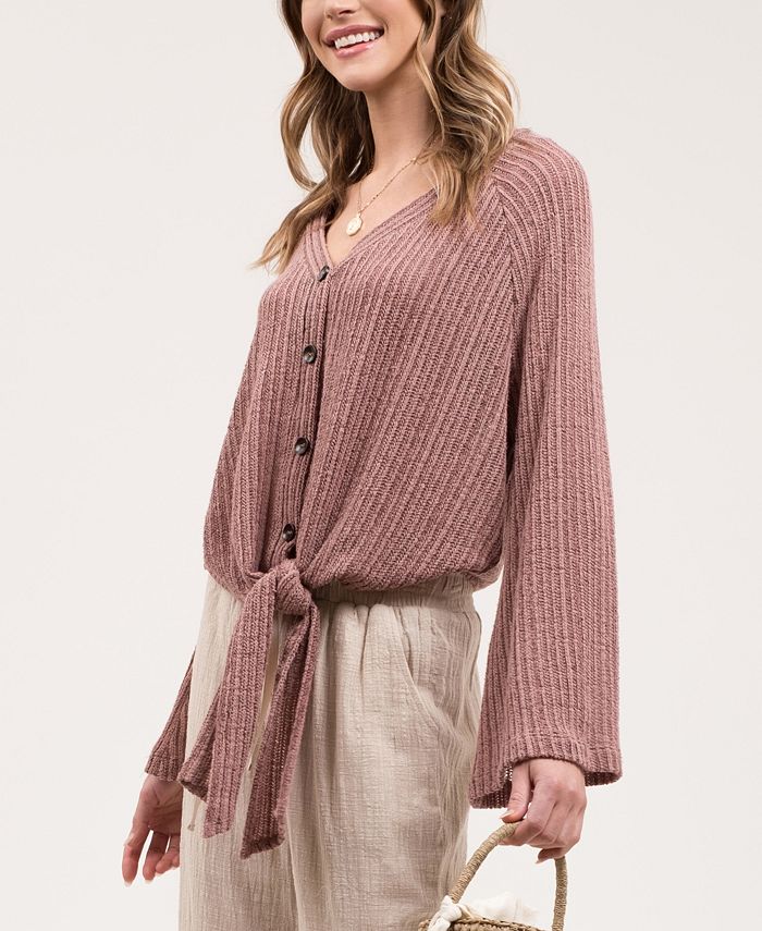 Blu Pepper TieFront Button Top Macy's