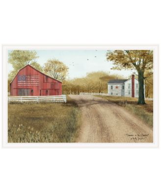 Summer in the Country by Billy Jacobs, Ready to hang Framed Print, White Frame, 38" x 26"