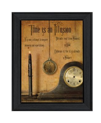 Time is the Illusion By Billy Jacobs, Printed Wall Art, Ready to hang, Black Frame, 19" x 15"