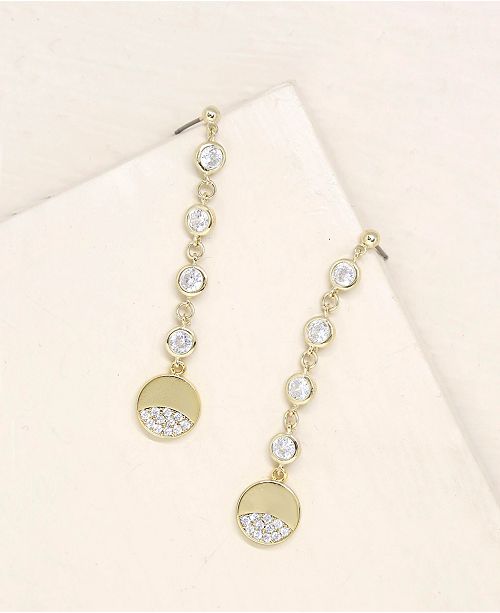 ETTIKA Dangle Dipped Gold and Crystal Earrings & Reviews - Earrings ...