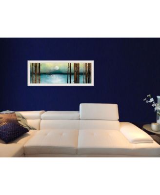 Love You to the Moon and Back by Marla Rae, Ready to hang Framed print, White Frame, 39" x 15"