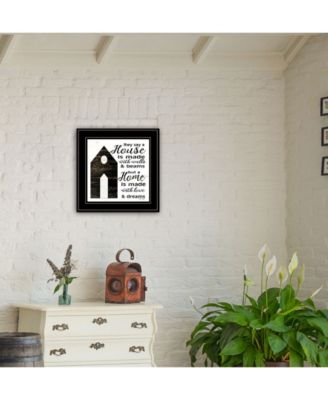A House by Cindy Jacobs, Ready to hang Framed Print, Black Frame, 15" x 15"