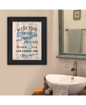 Bathroom Humor by Debbie DeWitt, Ready to hang Framed Print, Black Frame, 15" x 19"