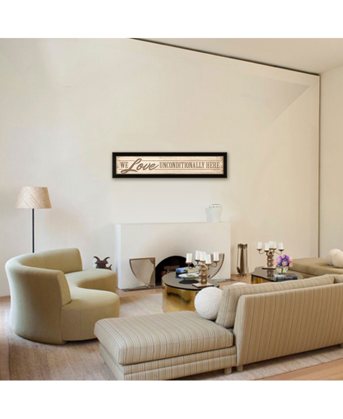 Trendy Decor 4U Love Unconditionally By Lauren Rader, Printed Wall Art, Ready to hang, Black Frame,