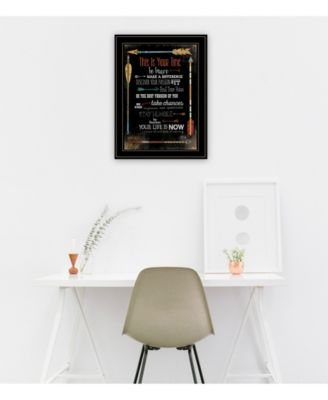 This is Your Time by Marla Rae, Ready to hang Framed Print, Black Frame, 21" x 27"