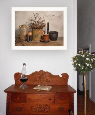 Trendy Décor 4U Simple Blessings by Billy Jacobs, Ready to hang Framed Print, White Frame, 27" x 21"