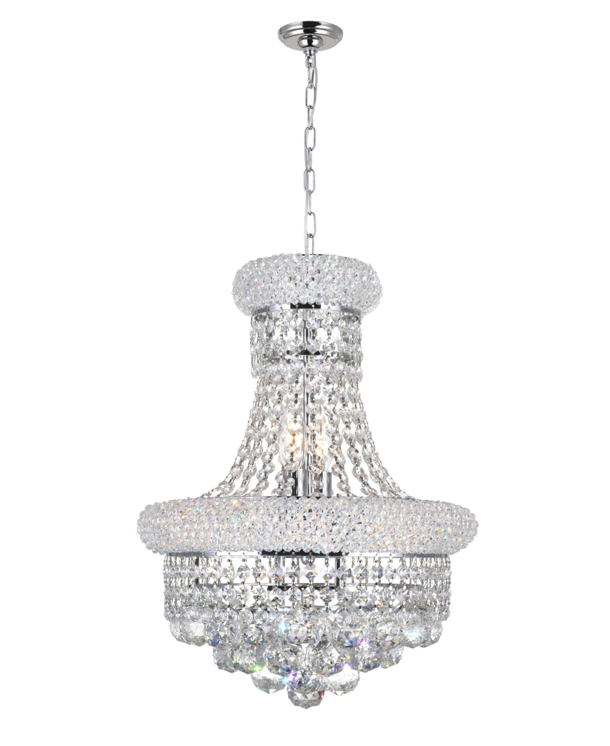 Cwi Lighting Stefania 4 Light Mini Pendant In Chrome