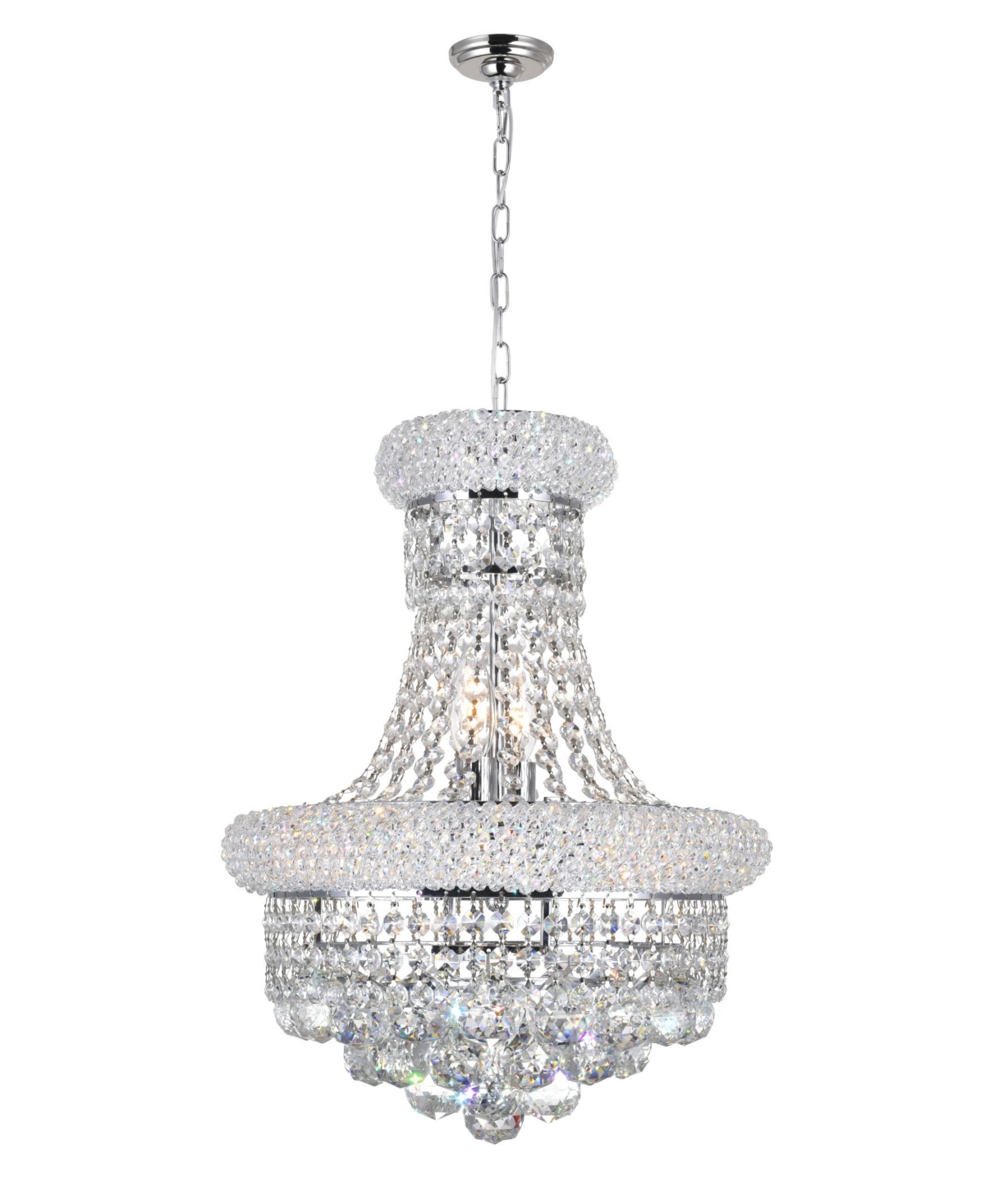 Cwi Lighting Empire 6 Light Mini Pendant In Chrome