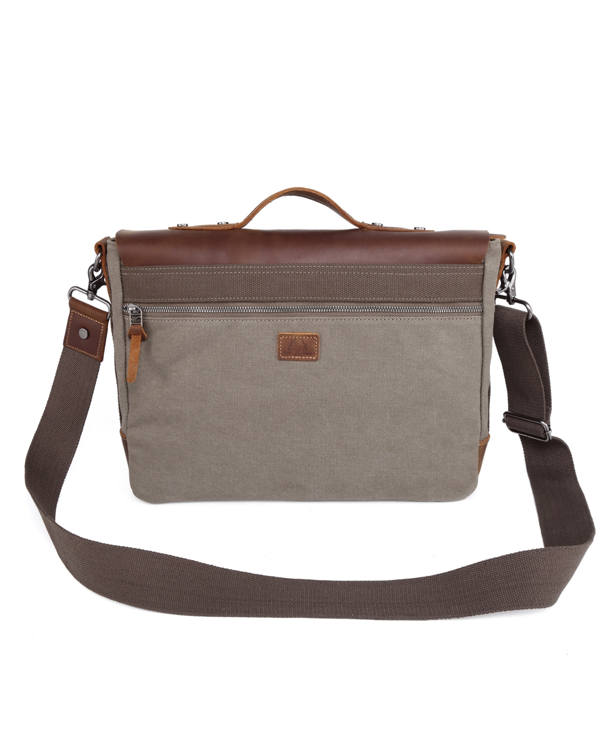 Tsd Brand Hudson Canvas Messenger Bag In Green