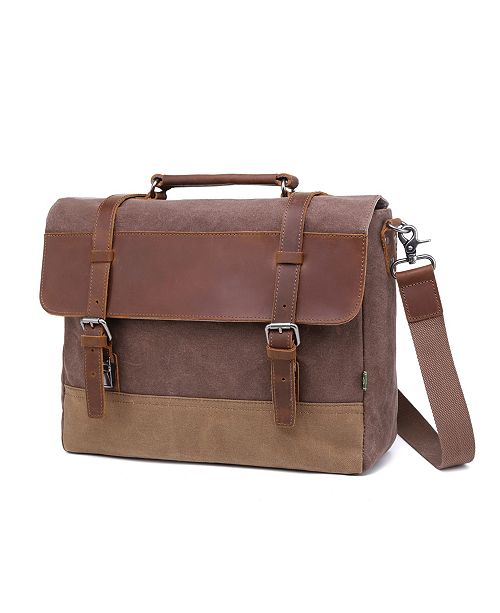 TSD BRAND Stone Creek Waxed Canvas Briefcase & Reviews - Handbags ...