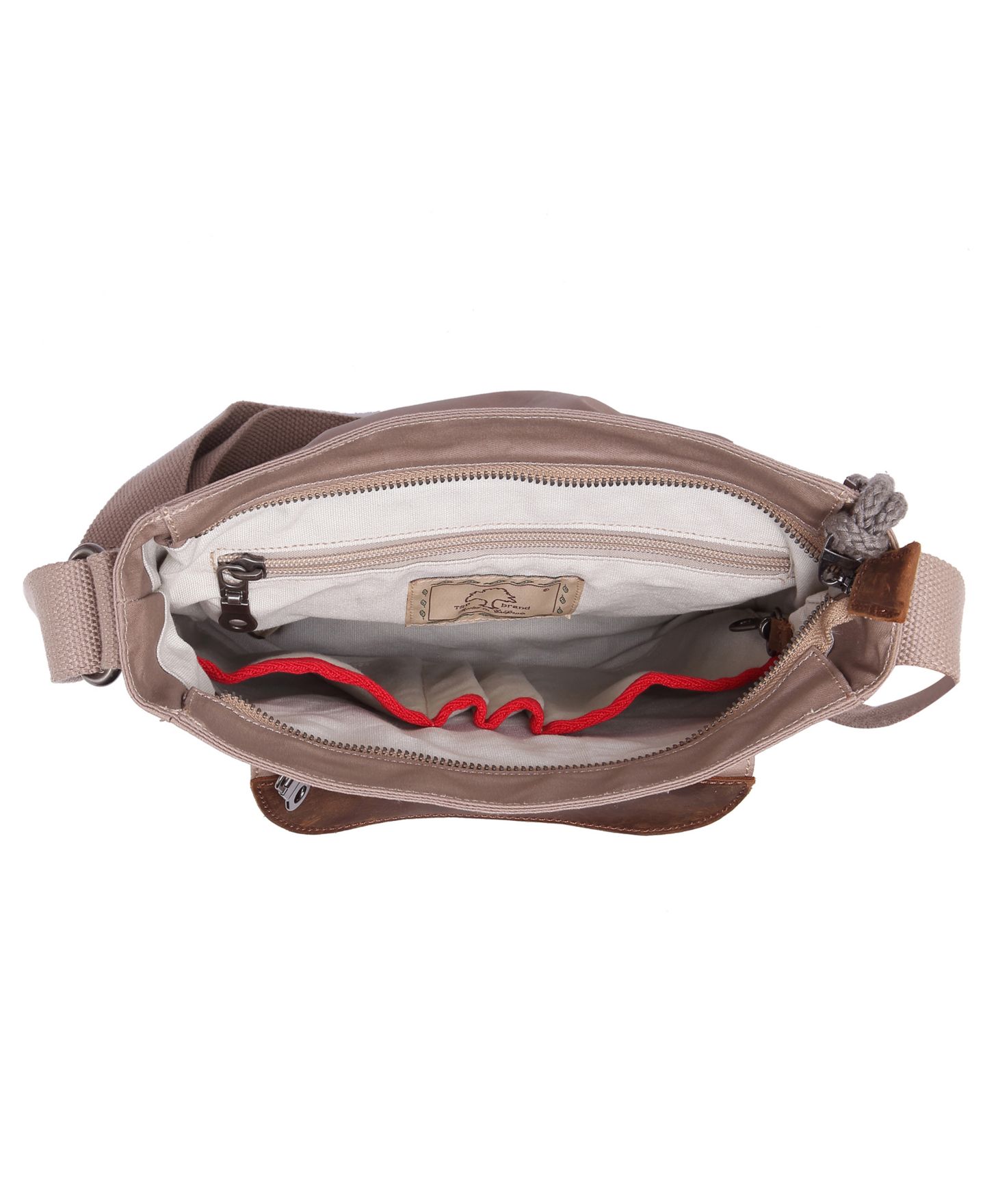 Женская сумка TSD BRAND Urban Light Canvas Crossbody Handbag, цвет: Бежевый — фото 5