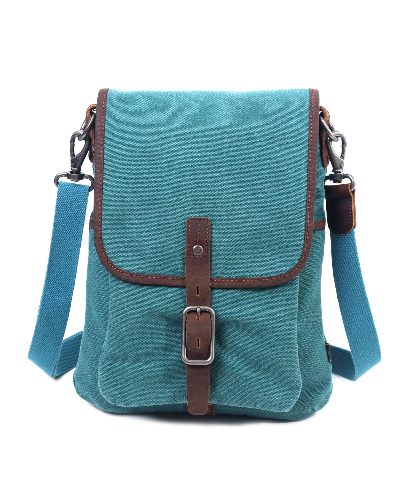 Женская сумка TSD BRAND Valley Vista Canvas Crossbody, цвет: Аквамариновый — фото 1