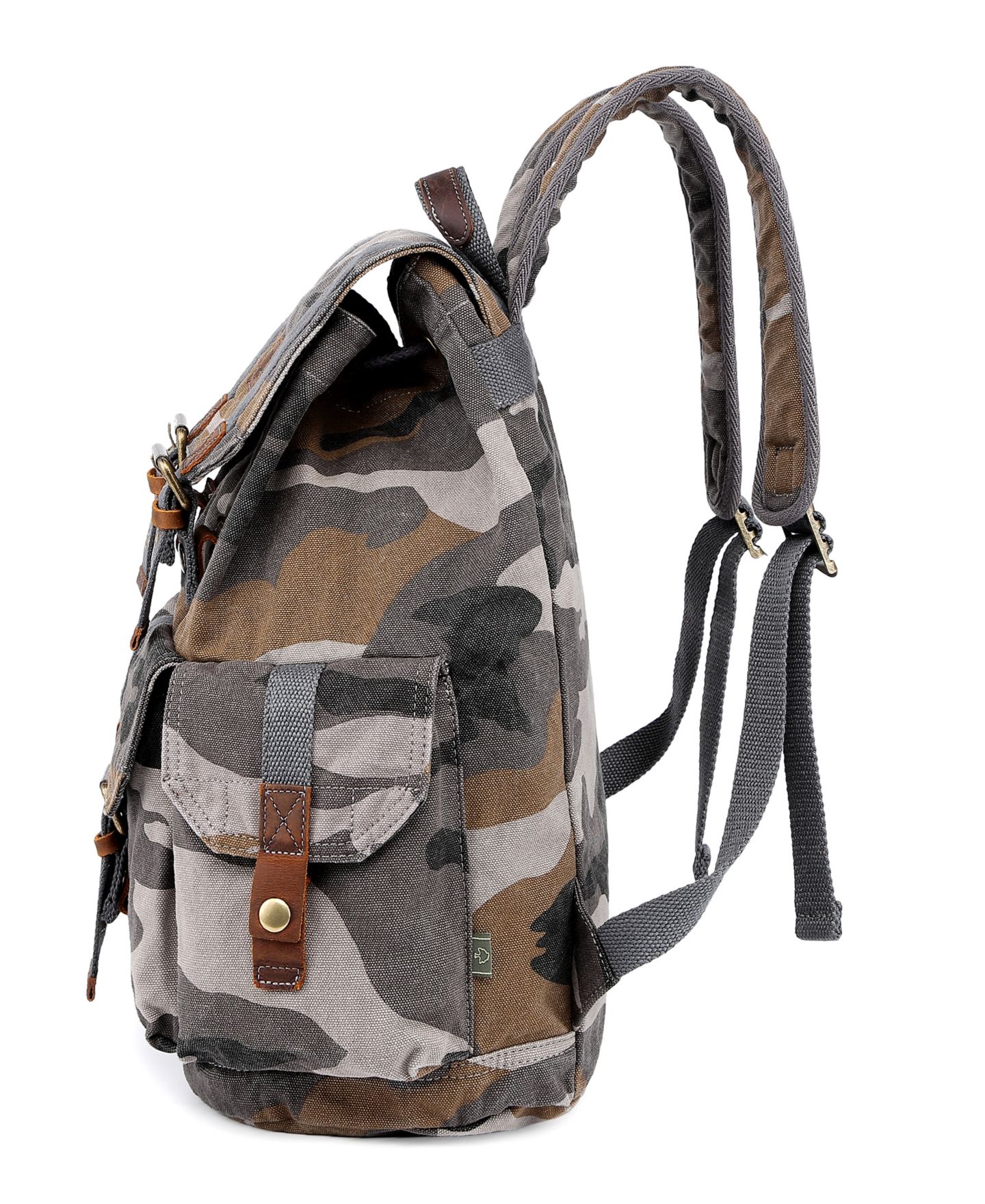 Рюкзак TSD BRAND Camo Canvas, цвет: Серый — фото 3