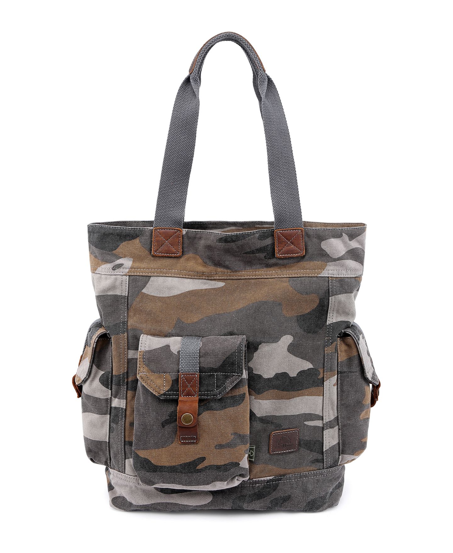 Женская сумка TSD BRAND Camo Canvas, цвет: Серый — фото 1