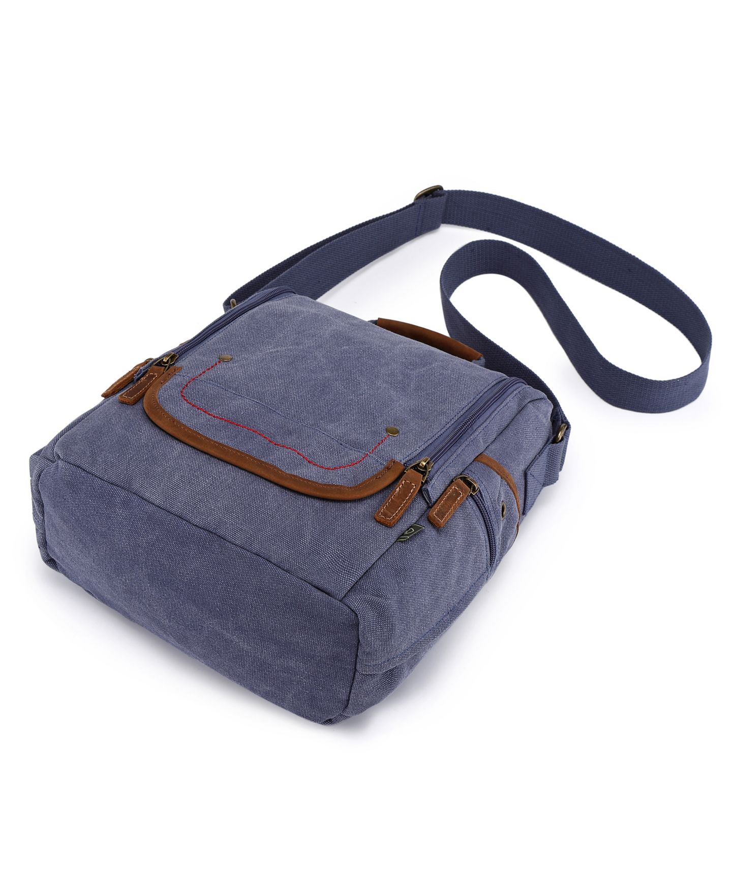 Женская сумка TSD BRAND Atona Traveler Canvas Crossbody, цвет: Синий — фото 7