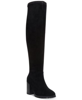 lug sole over the knee boots