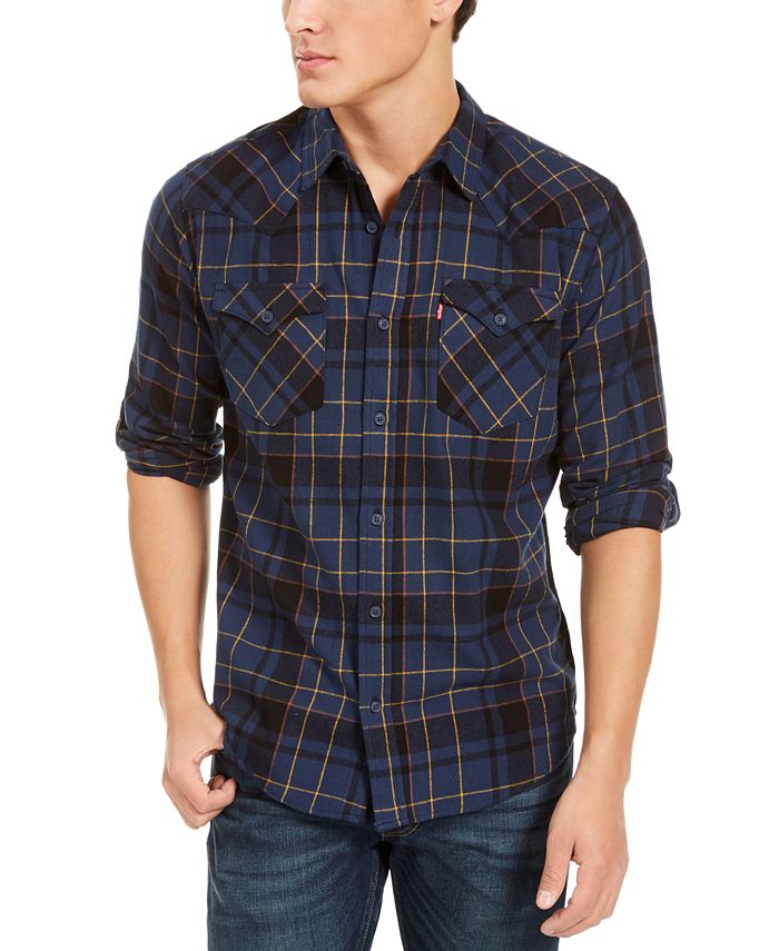 Levi's Men's Curran Regular-Fit Plaid Shirt - Macy's