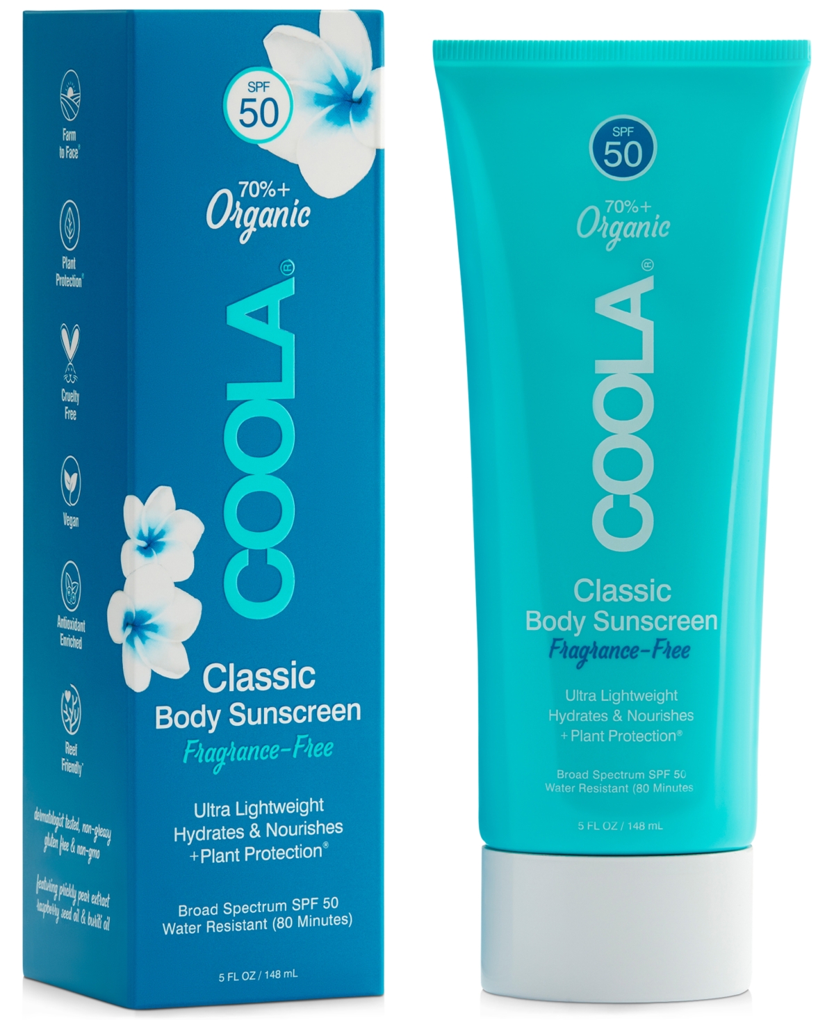 Coola Classic Body Organic Sunscreen Lotion Spf 50 - Fragrance-Free