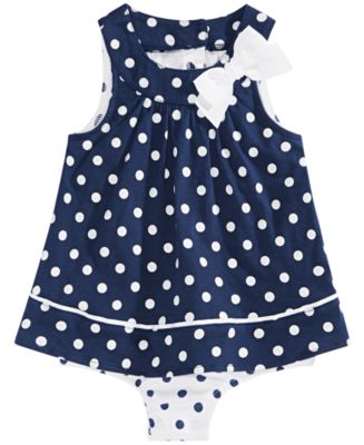First Impressions Baby Girls Dot-Print Skirted Sunsuit, Created for ...