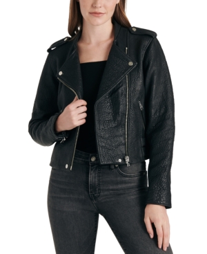 image of Lucky Brand Leather Moto Jacket