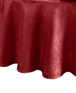 Elrene Poinsettia Elegance Jacquard Holiday Tablecloth - 70