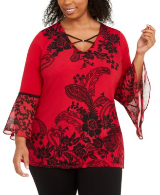 macys jm plus size tops