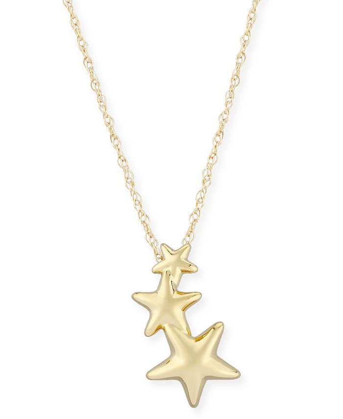 Macy's - Triple Star Crawler Necklace Set in 14k Gold