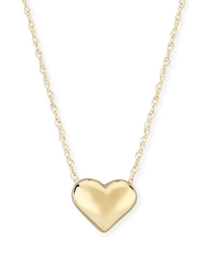 Unsafe Execute Moral education Macy's Puffed Heart Necklace Set in 14k Yellow Gold & Reviews - Necklaces -  Jewelry & Watches - Macy's