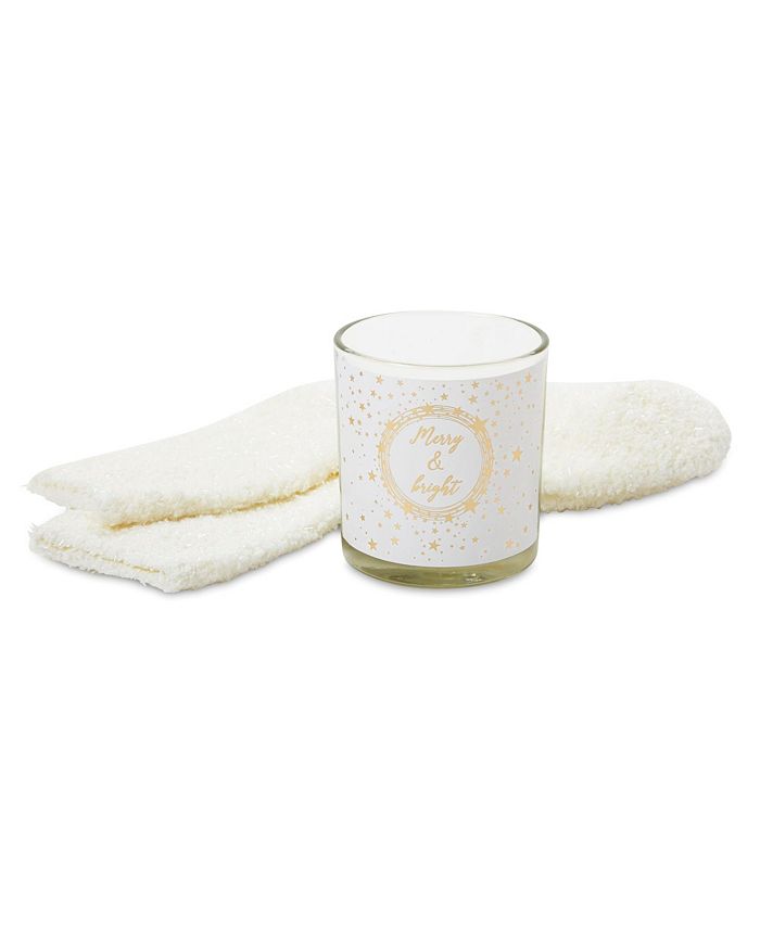 TriCoastal Design Cozy Socks And Candle Set Macy's