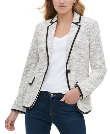 Tommy hilfiger shop marled sweatshirt blazer