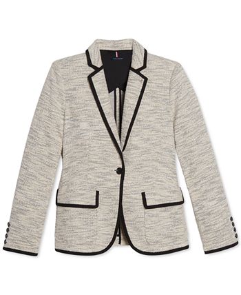 Tommy hilfiger marled sweatshirt blazer hot sale