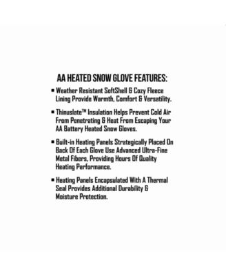 Women's AA Battery Heated Snow Gloves