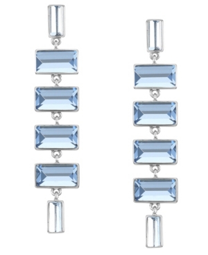 image of Trifari Silver-Tone Linear Earrings
